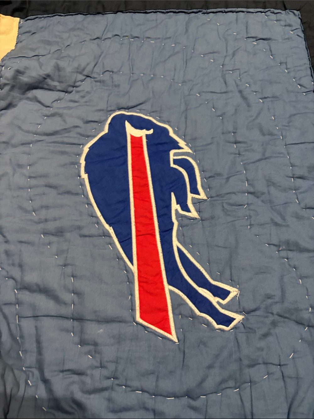 Pottery Barn Teen NFL Patchwork Quilt - Navy, Cream, Gray, Blue, Red - Picture 10 of 10